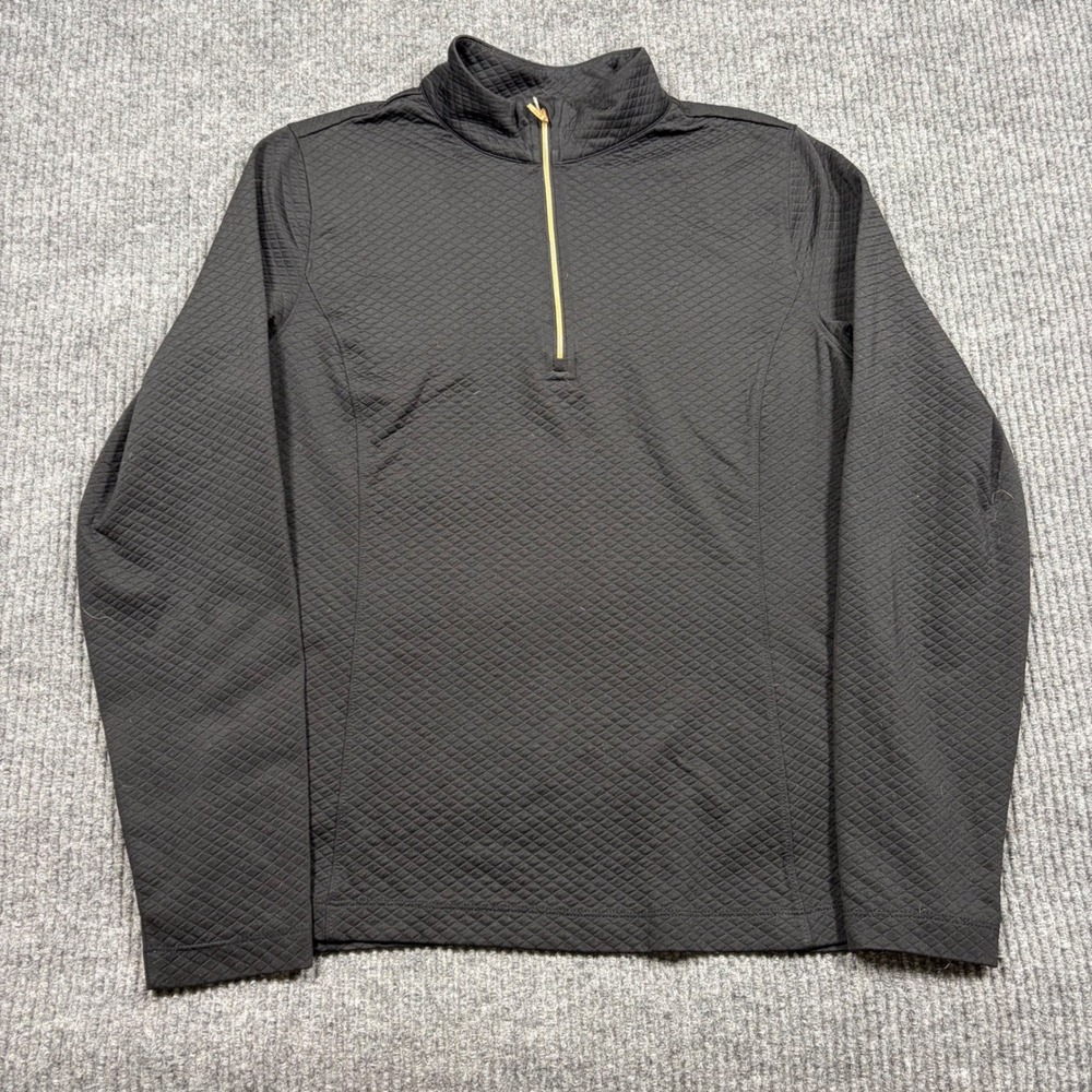 Lady Hagen Essentials Pullover Women M Black Quilted 1/4 Zip Pullover Golf Top